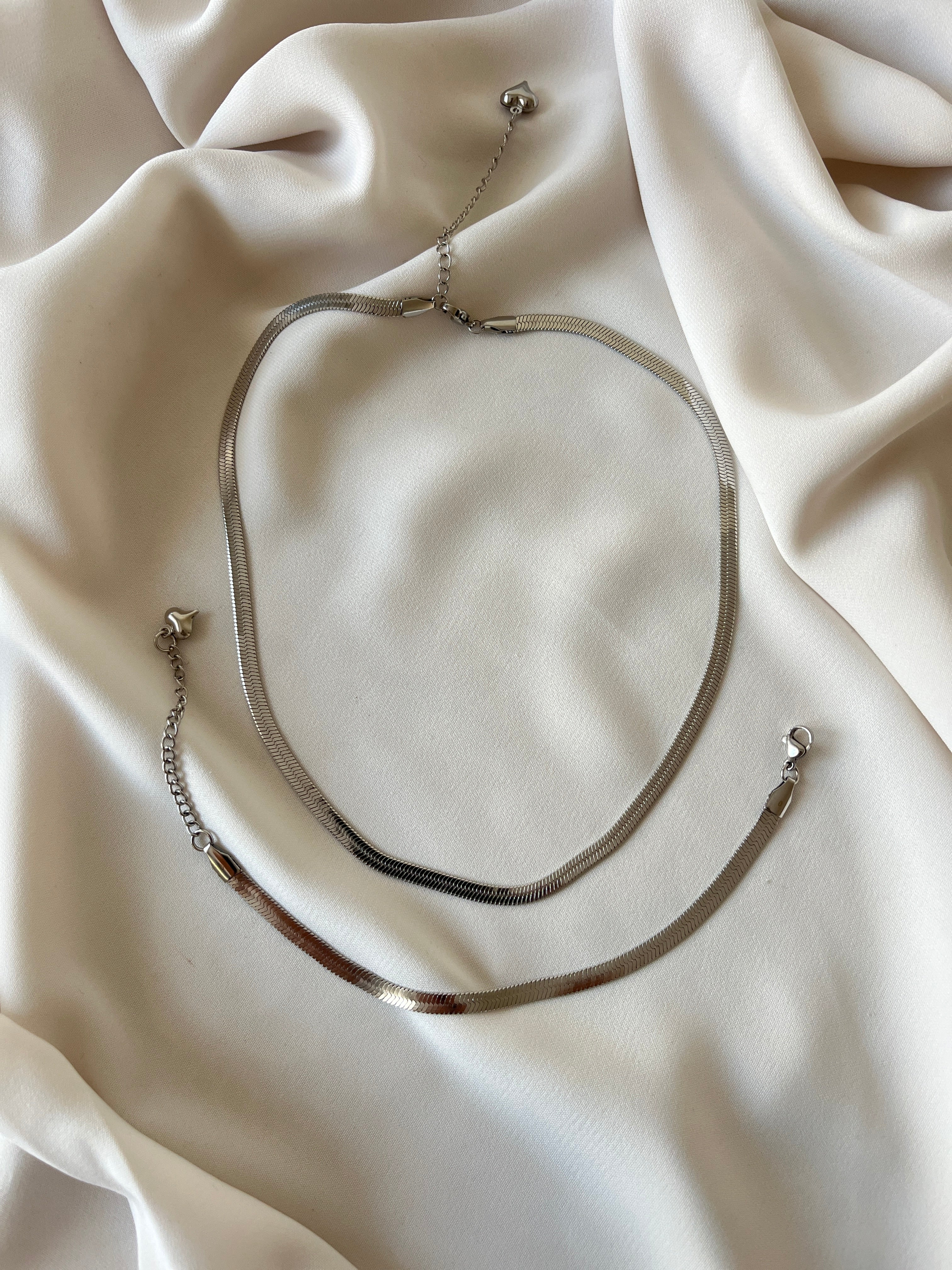 İtalyan Zincir Set Silver