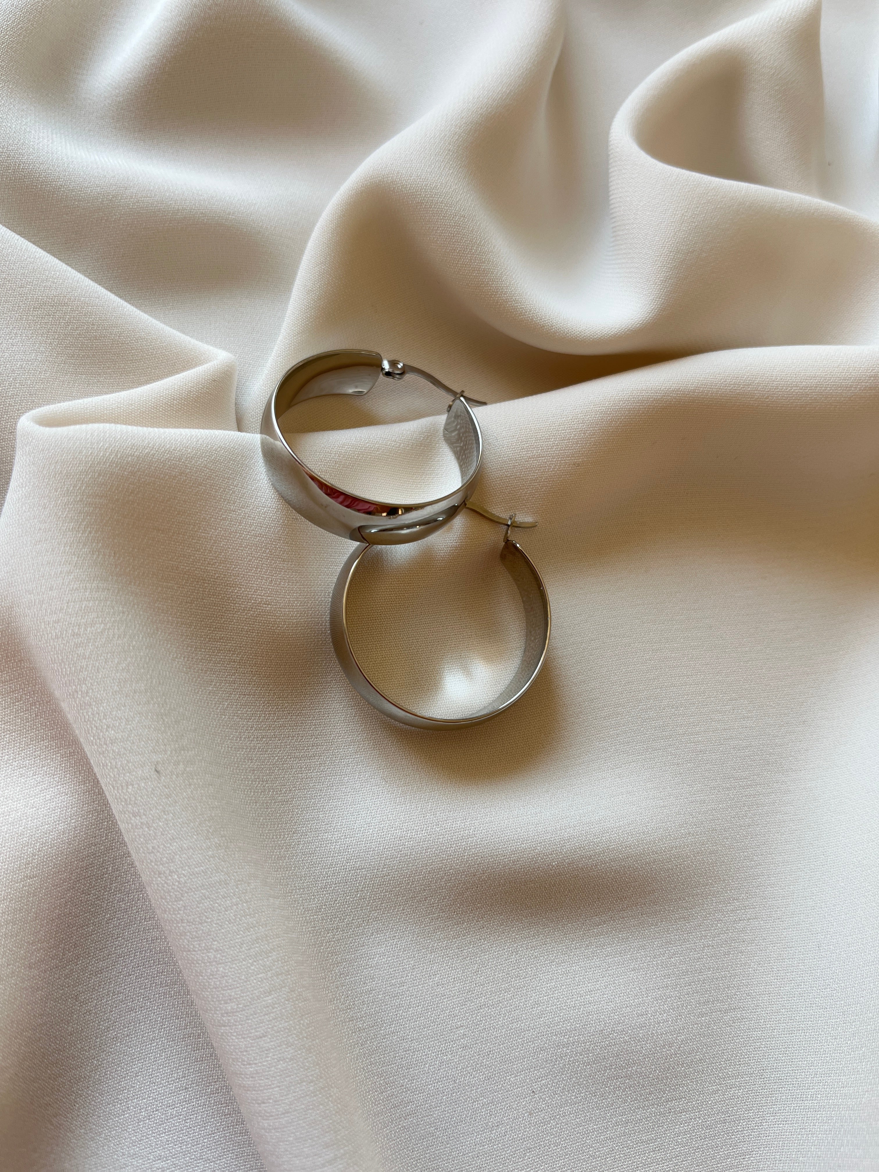 Bombe Halka Küpe Silver